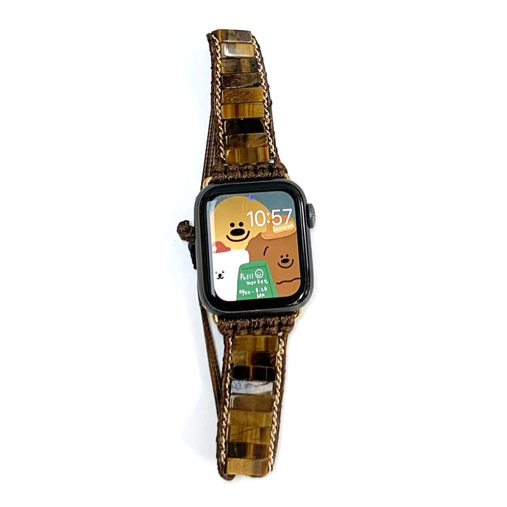 Meget Pænt Sten Og Nylon Universal Rem passer til Apple Smartwatch - Gul#serie_8
