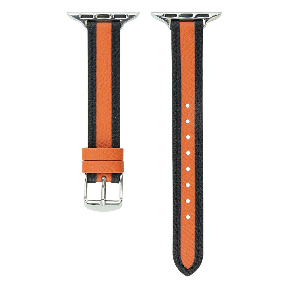 Klassisk Kunstlæder Universal Rem passer til Apple Smartwatch - Orange#serie_2