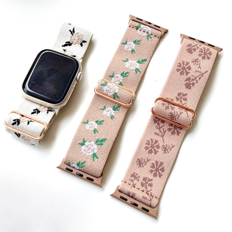 Meget Hårdfør Nylon Universal Rem passer til Apple Smartwatch - Pink#serie_1