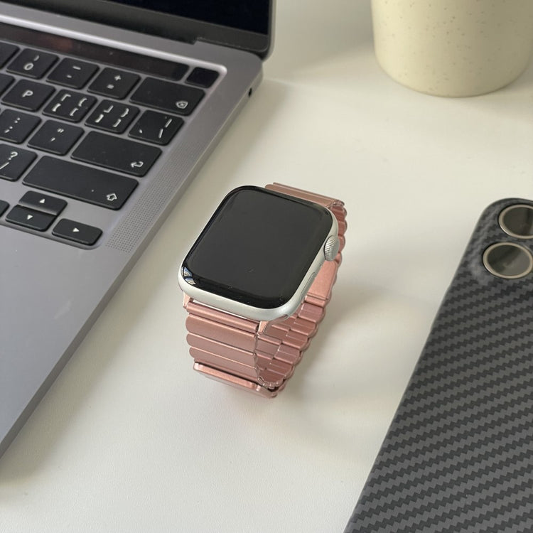 Meget Flot Metal Universal Rem passer til Apple Smartwatch - Pink#serie_1