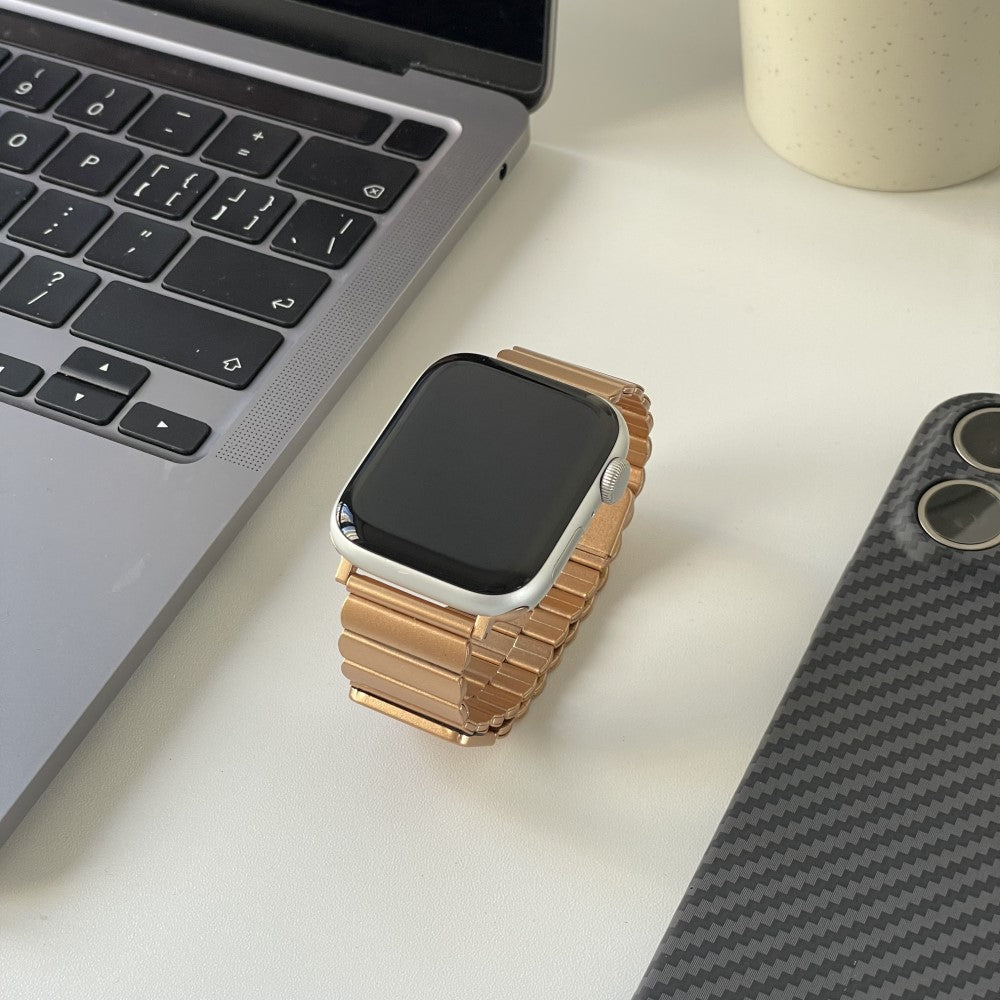Meget Flot Metal Universal Rem passer til Apple Smartwatch - Pink#serie_6