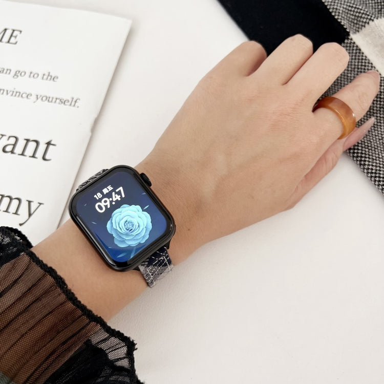 Tidsløst Nylon Universal Rem passer til Apple Smartwatch - Brun#serie_1