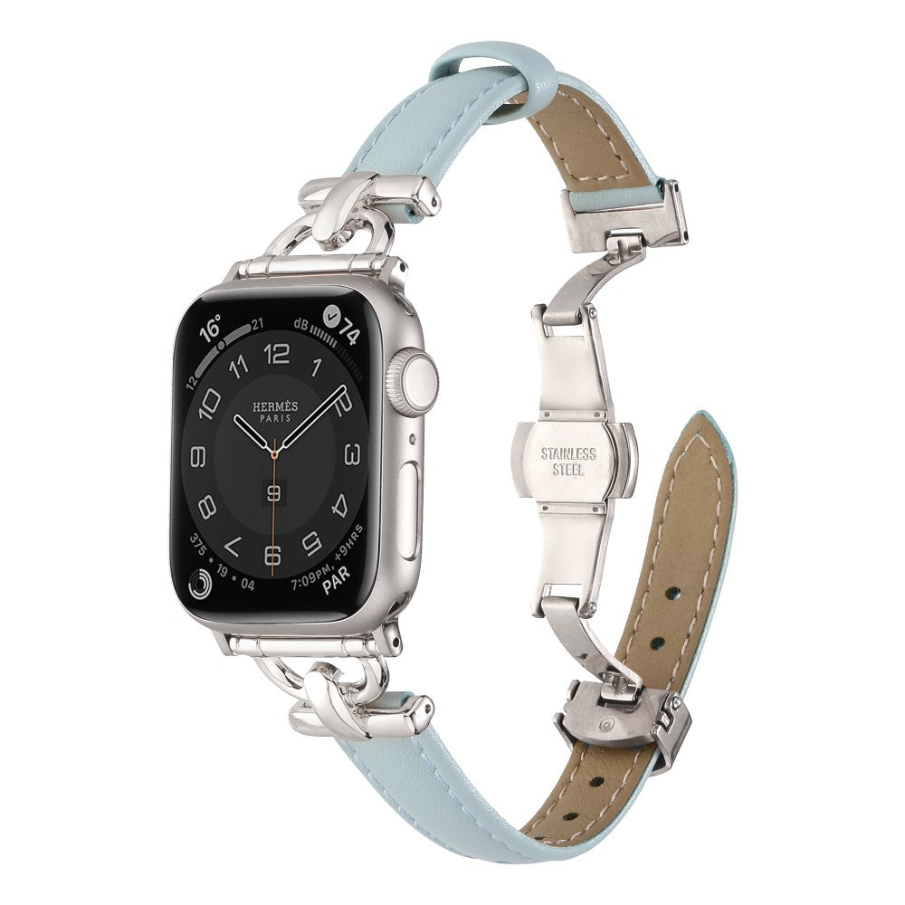 Vildt Elegant Kunstlæder Universal Rem passer til Apple Smartwatch - Blå#serie_1