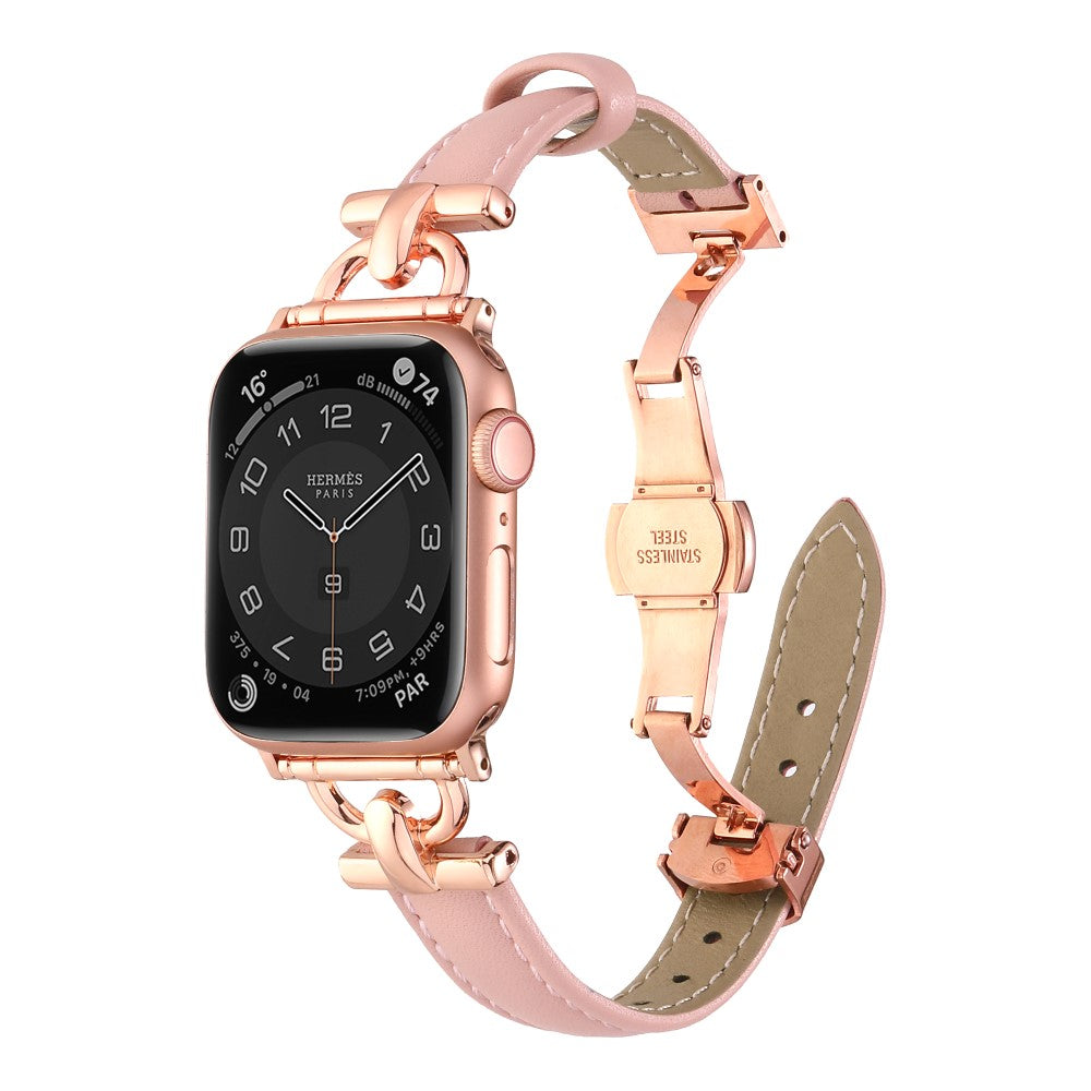 Vildt Elegant Kunstlæder Universal Rem passer til Apple Smartwatch - Pink#serie_7