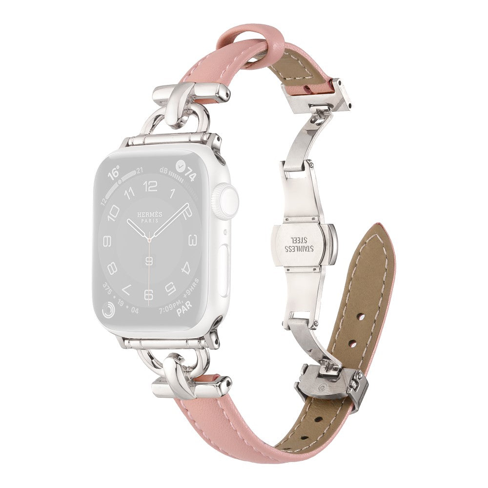 Vildt Elegant Kunstlæder Universal Rem passer til Apple Smartwatch - Pink#serie_8