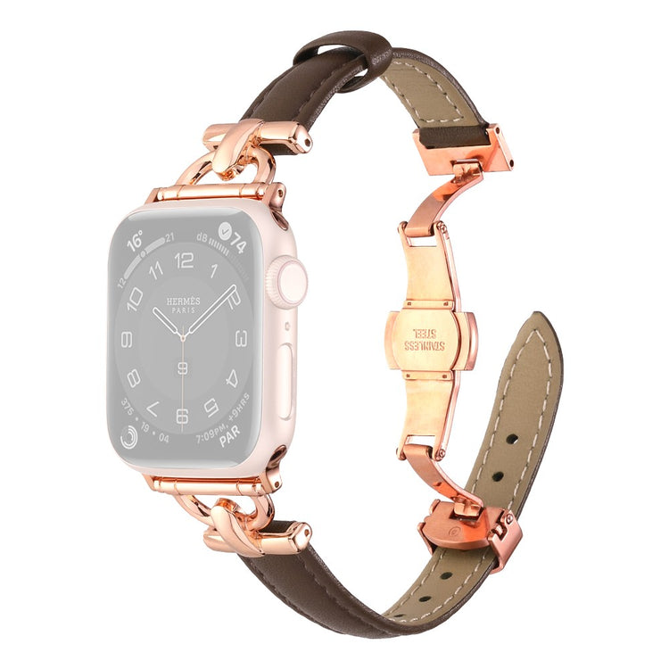 Vildt Elegant Kunstlæder Universal Rem passer til Apple Smartwatch - Brun#serie_9