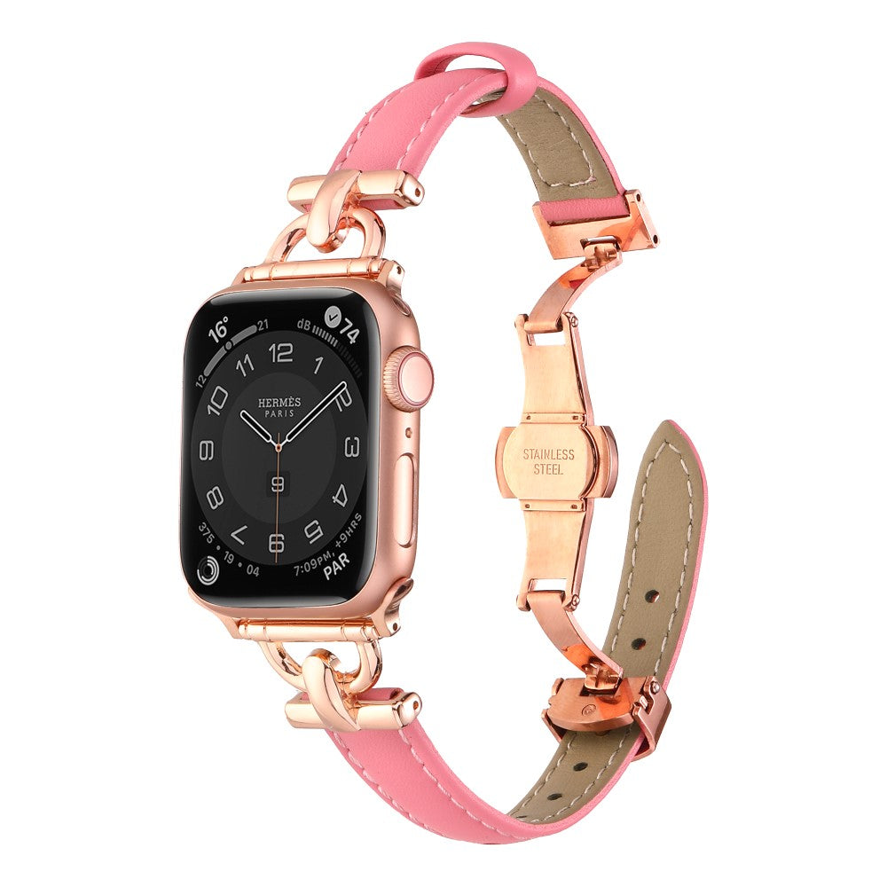 Vildt Elegant Kunstlæder Universal Rem passer til Apple Smartwatch - Pink#serie_11