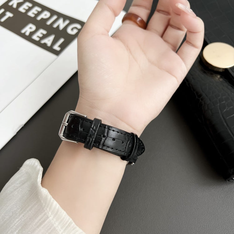 Mega Hårdfør Kunstlæder Rem passer til Xiaomi Smart Band 8 Pro - Sort#serie_1