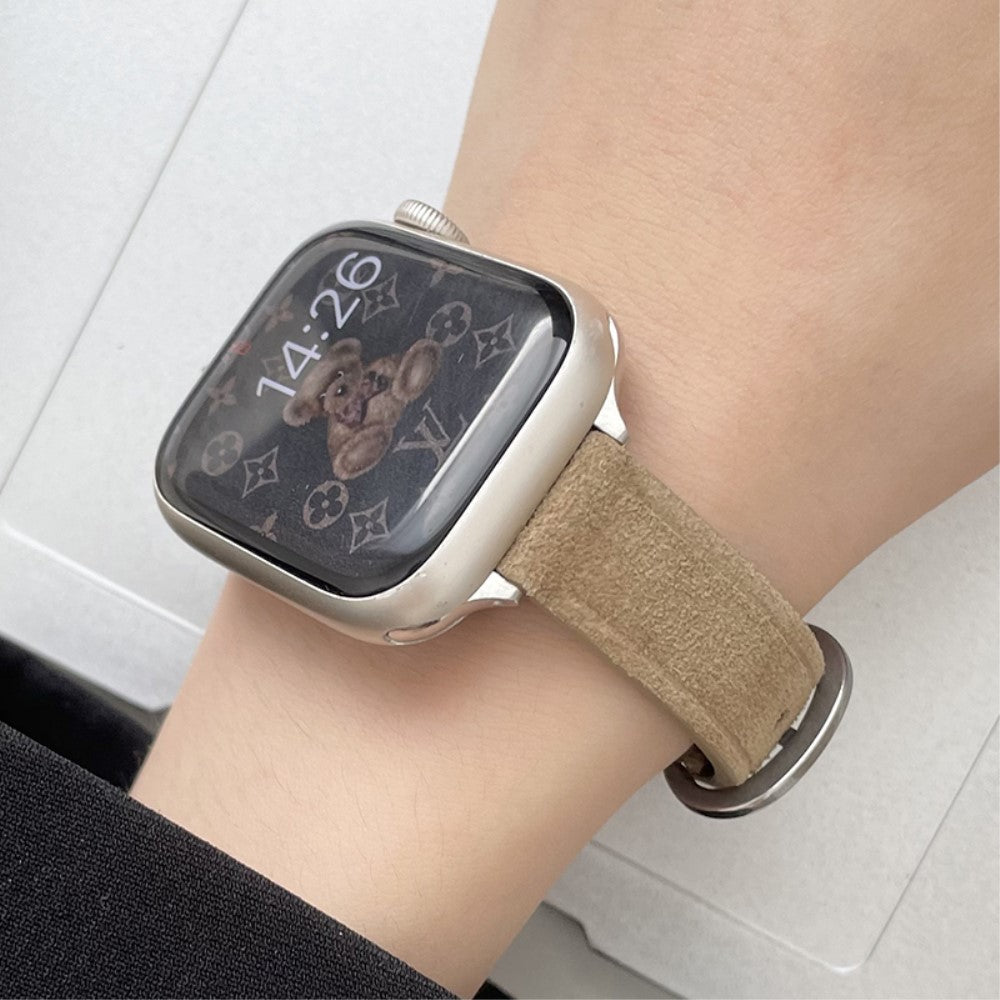 Mega Holdbart Kunstlæder Universal Rem passer til Apple Smartwatch - Brun#serie_2