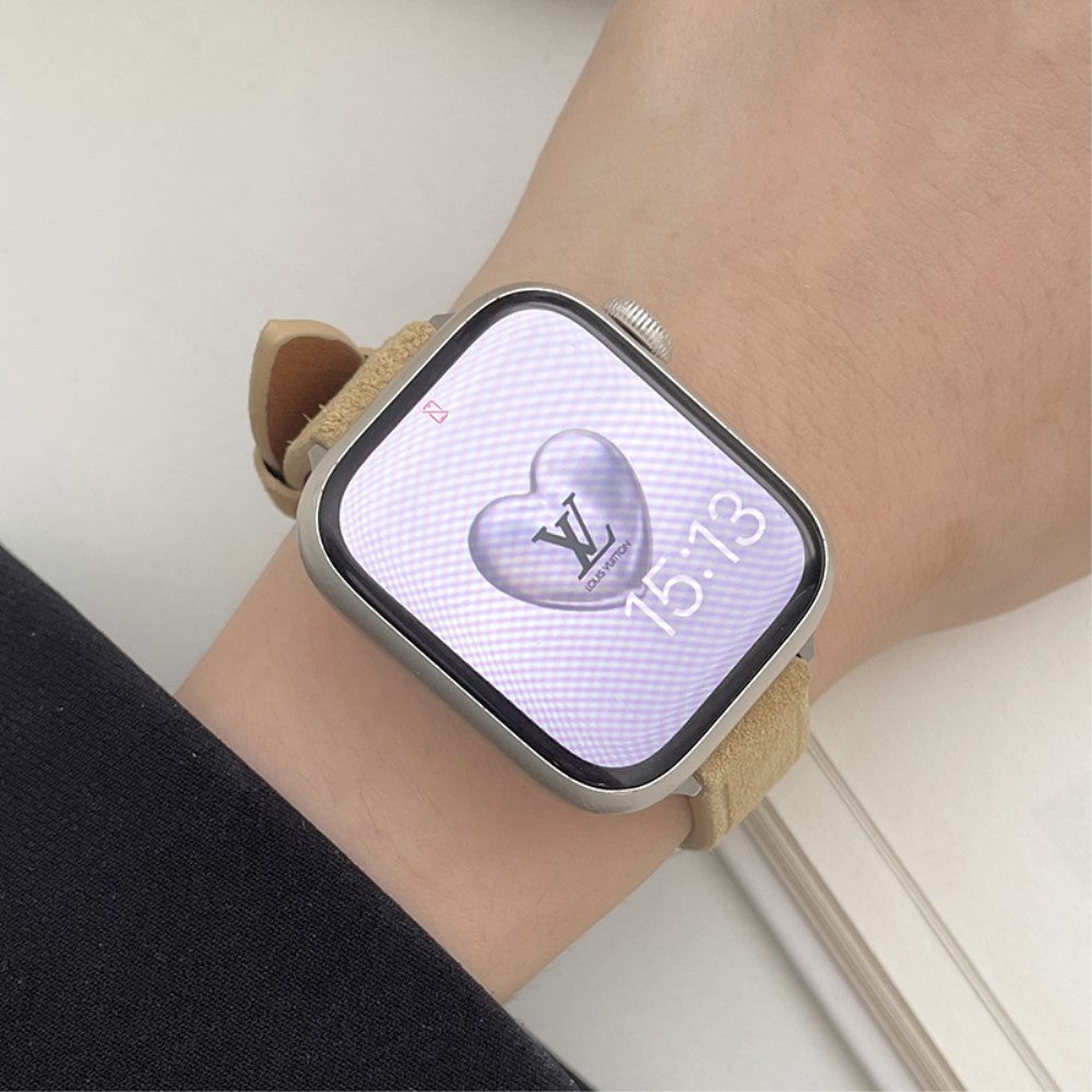 Mega Holdbart Kunstlæder Universal Rem passer til Apple Smartwatch - Gul#serie_3