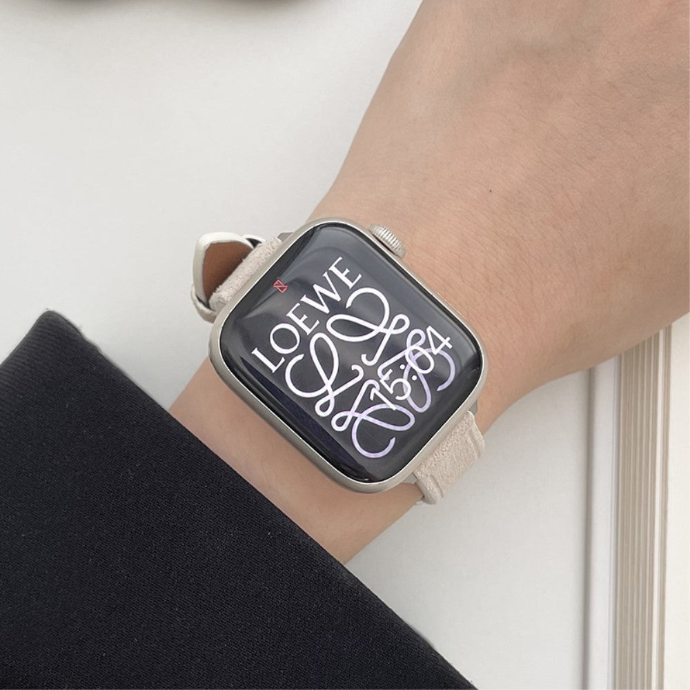 Mega Holdbart Kunstlæder Universal Rem passer til Apple Smartwatch - Hvid#serie_4
