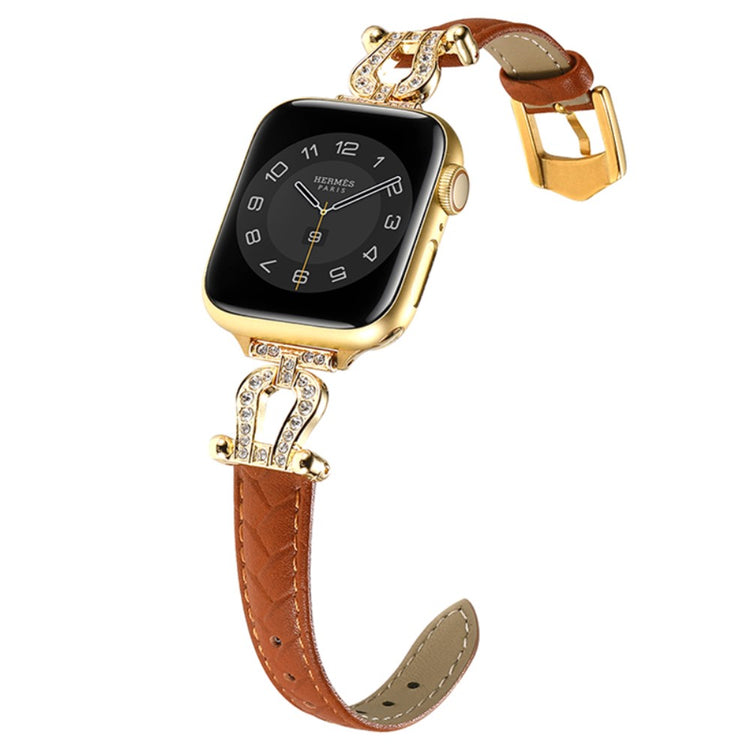 Mega Skøn Ægte Læder Universal Rem passer til Apple Smartwatch - Brun#serie_4
