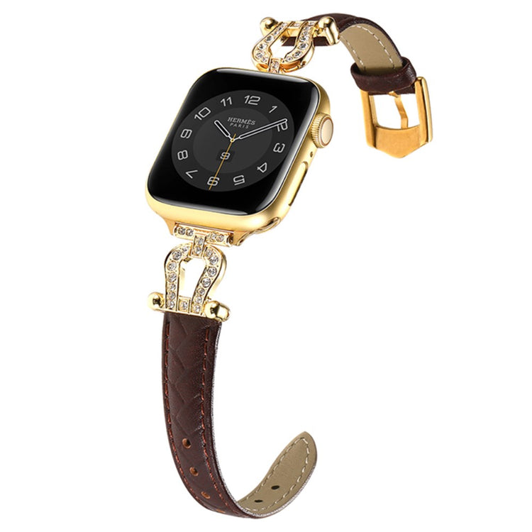 Mega Skøn Ægte Læder Universal Rem passer til Apple Smartwatch - Brun#serie_5