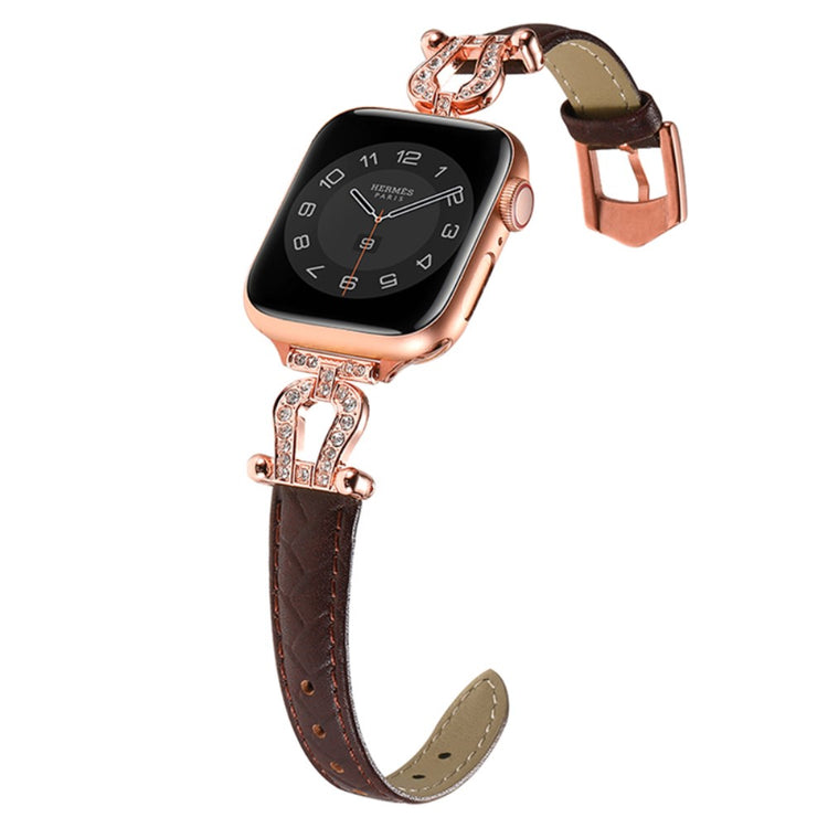 Mega Skøn Ægte Læder Universal Rem passer til Apple Smartwatch - Brun#serie_8