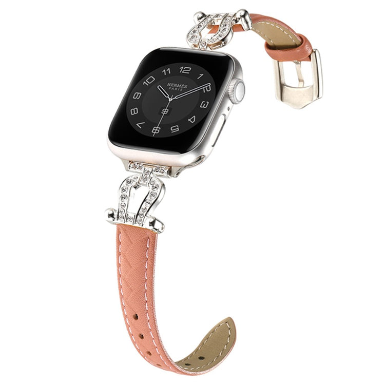 Mega Skøn Ægte Læder Universal Rem passer til Apple Smartwatch - Pink#serie_18