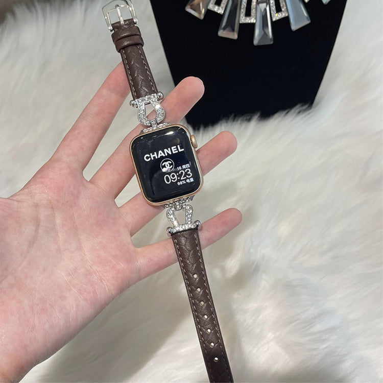 Mega Skøn Ægte Læder Universal Rem passer til Apple Smartwatch - Brun#serie_20