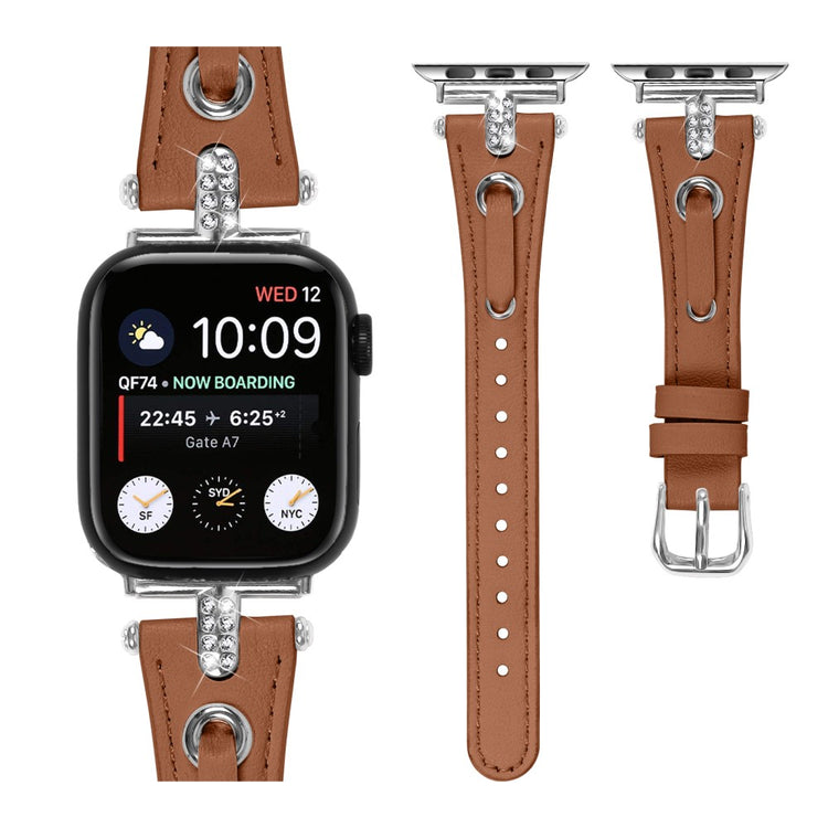 Helt Vildt Pænt Ægte Læder Universal Rem passer til Apple Smartwatch - Brun#serie_5