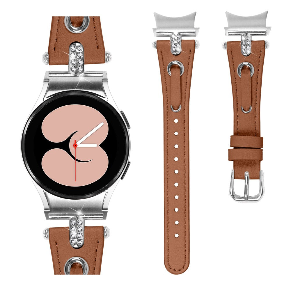 Mega Fantastisk Ægte Læder Universal Rem passer til Samsung Smartwatch - Brun#serie_5