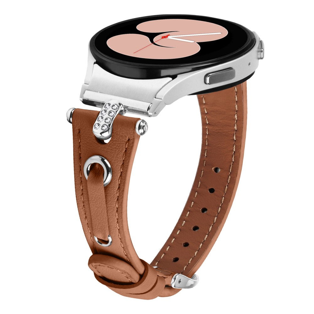Mega Fantastisk Ægte Læder Universal Rem passer til Samsung Smartwatch - Brun#serie_5