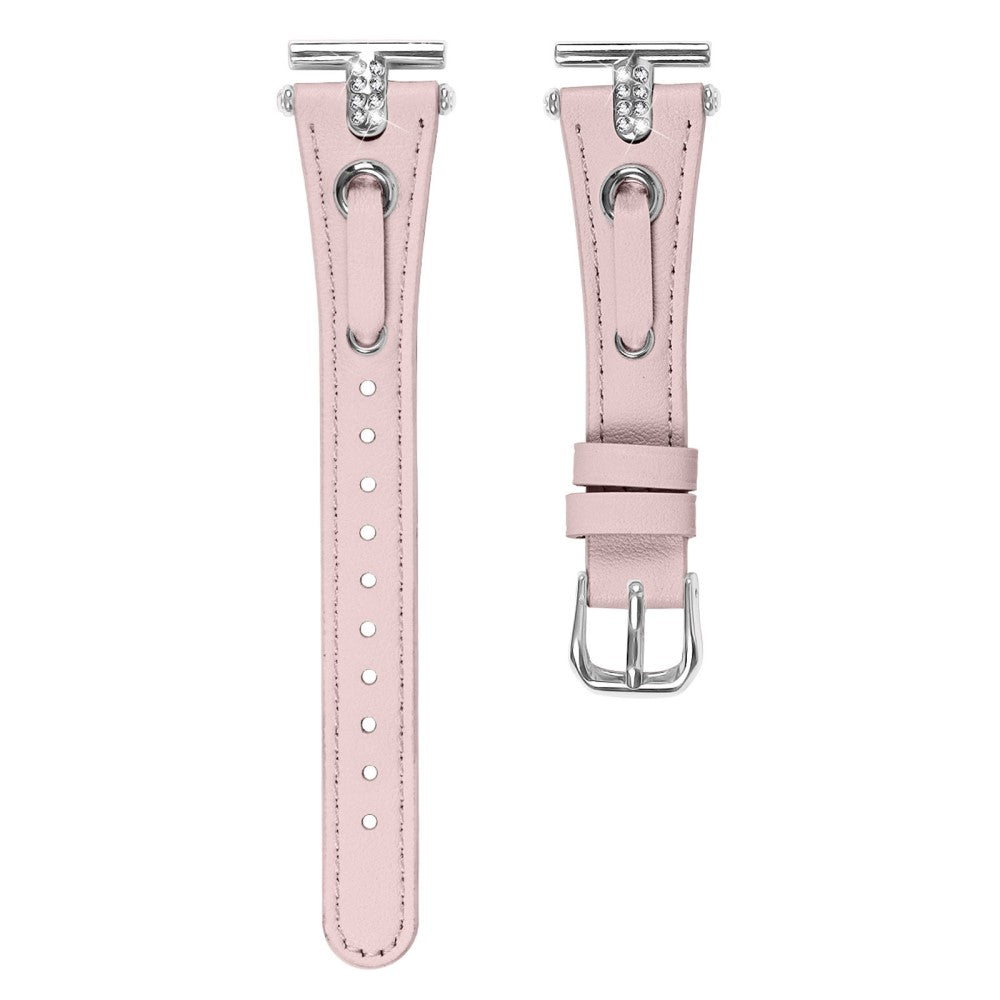Meget Flot Ægte Læder Universal Rem passer til Huawei Smartwatch - Pink#serie_2