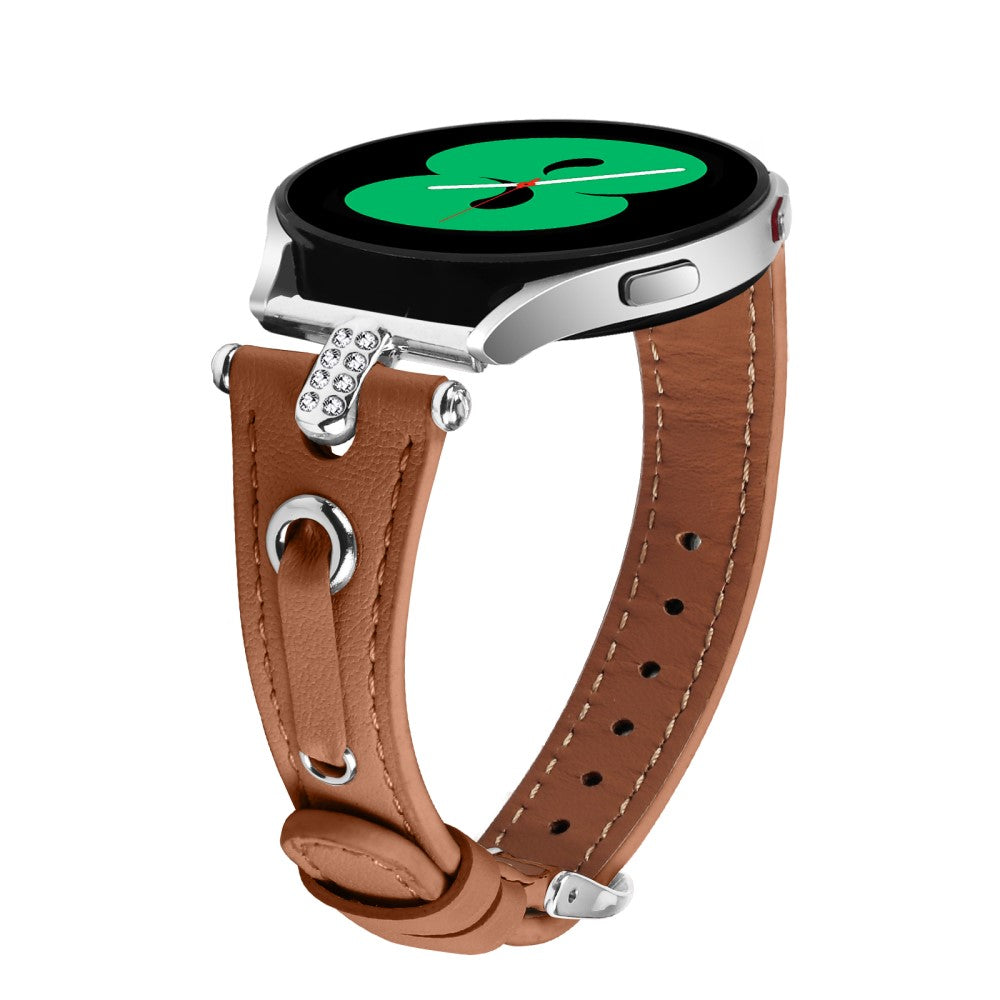 Rigtigt Smuk Ægte Læder Universal Rem passer til Samsung Smartwatch - Brun#serie_5