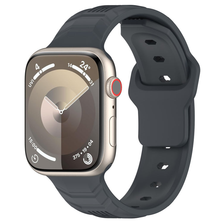Super Flot Silikone Universal Rem passer til Apple Smartwatch - Sølv#serie_3