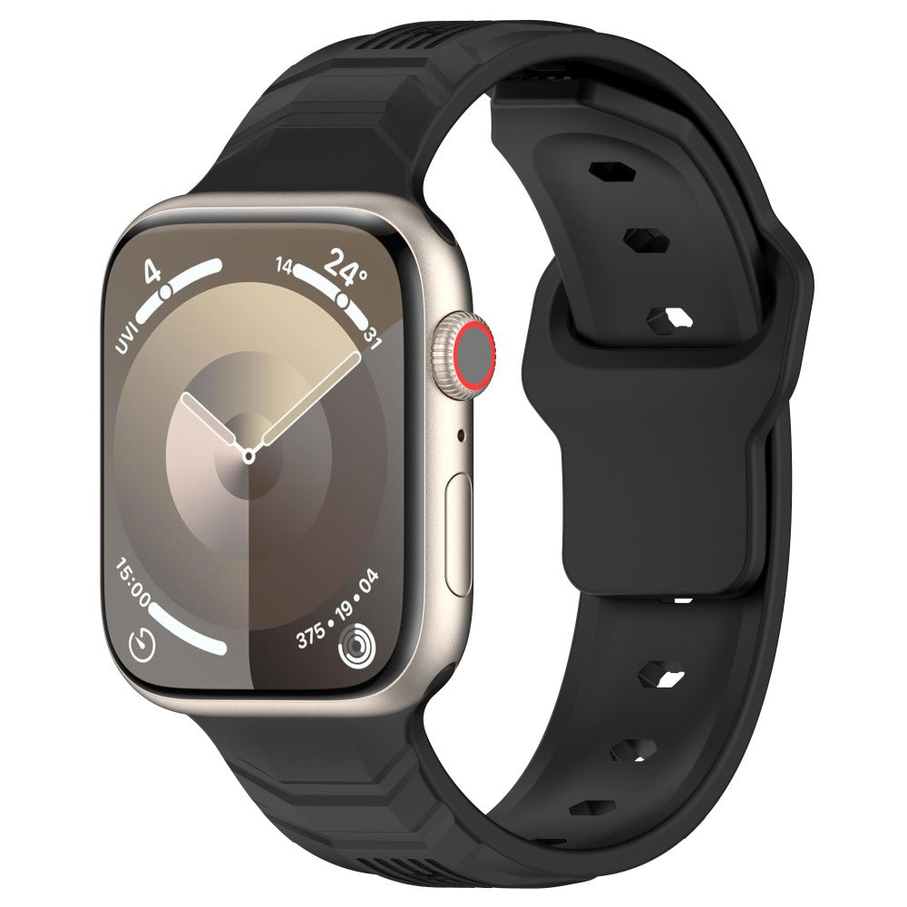 Super Flot Silikone Universal Rem passer til Apple Smartwatch - Sort#serie_5