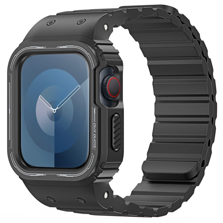 Fed Silikone Universal Rem passer til Apple Smartwatch - Sort#serie_1