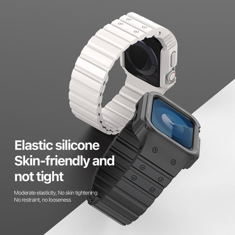 Fed Silikone Universal Rem passer til Apple Smartwatch - Sort#serie_1