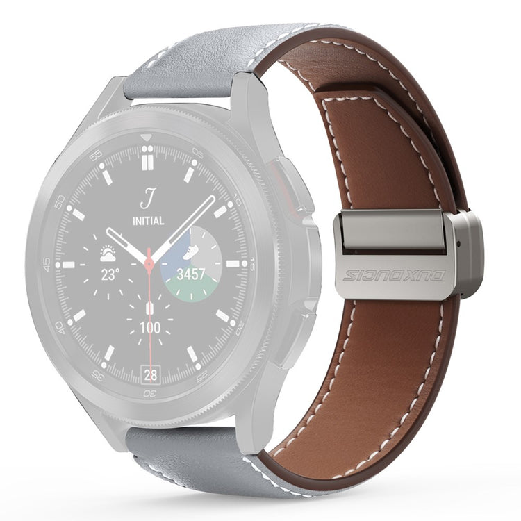 Vildt Rart Ægte Læder Universal Rem passer til Smartwatch - Sølv#serie_3