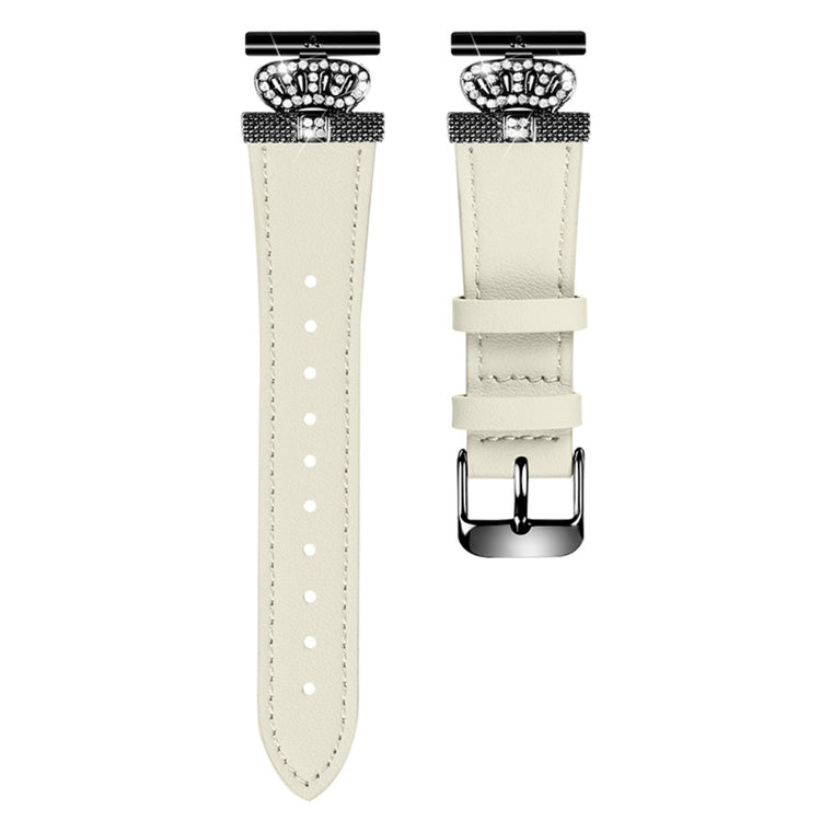 Super Holdbart Ægte Læder Rem passer til LG Watch Sport - Hvid#serie_2