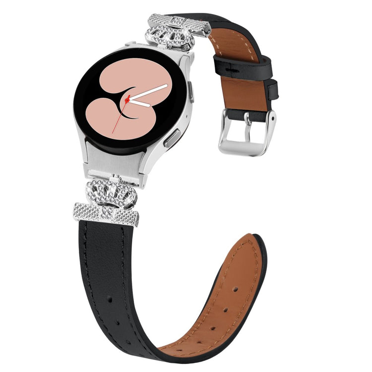 Helt Vildt Fint Ægte Læder Universal Rem passer til Samsung Smartwatch - Sort#serie_3