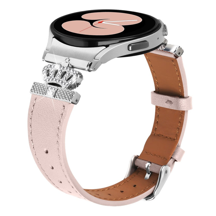 Helt Vildt Fint Ægte Læder Universal Rem passer til Samsung Smartwatch - Pink#serie_4