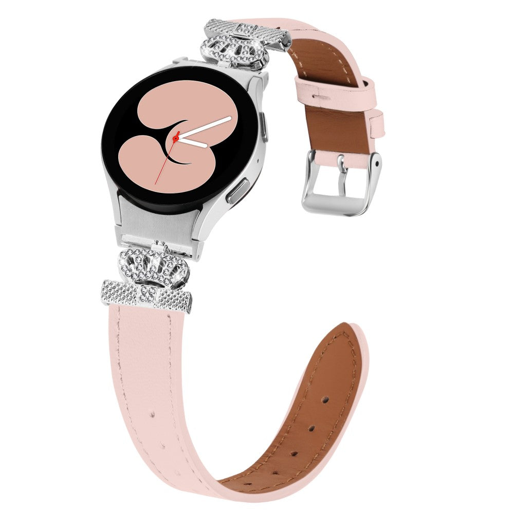 Helt Vildt Fint Ægte Læder Universal Rem passer til Samsung Smartwatch - Pink#serie_4