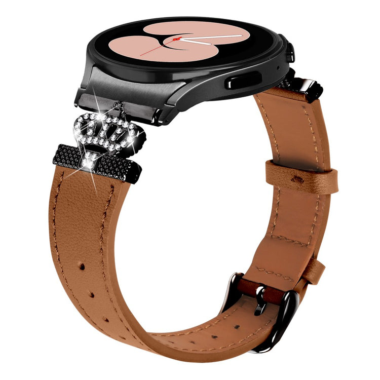 Meget Hårdfør Ægte Læder Universal Rem passer til Samsung Smartwatch - Brun#serie_4