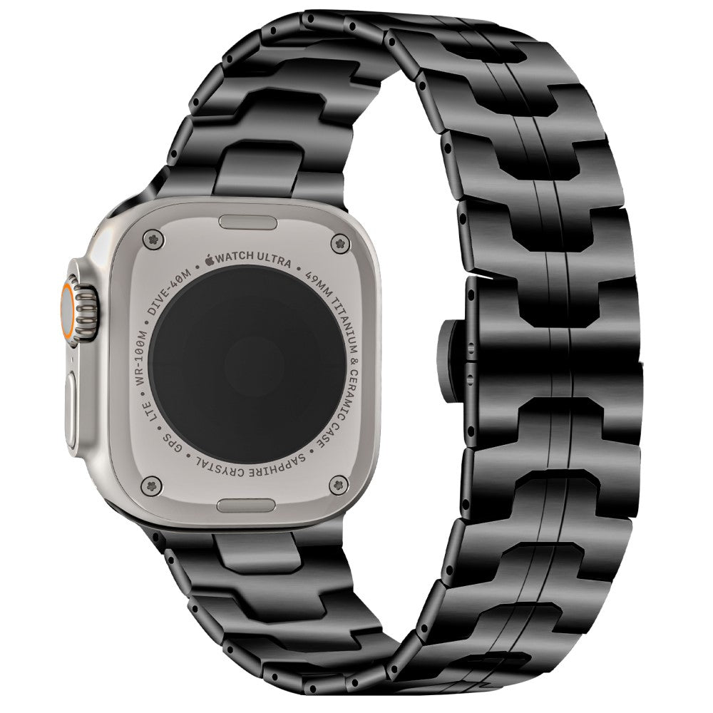 Mega Hårdfør Metal Universal Rem passer til Apple Smartwatch - Sort#serie_189