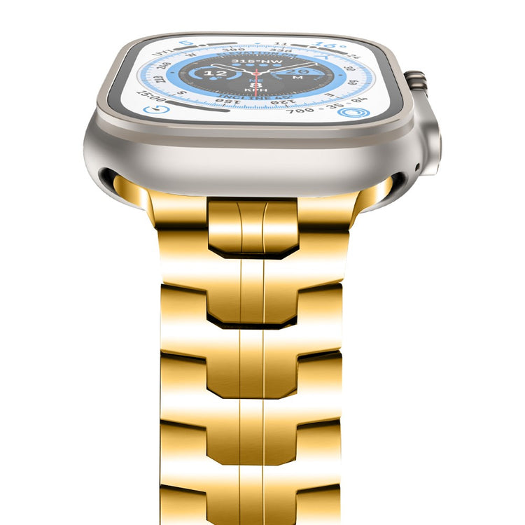 Helt Vildt Hårdfør Metal Universal Rem passer til Apple Smartwatch - Guld#serie_3