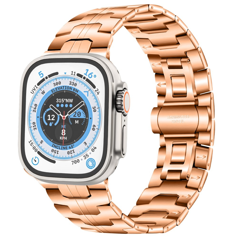 Helt Vildt Hårdfør Metal Universal Rem passer til Apple Smartwatch - Pink#serie_4