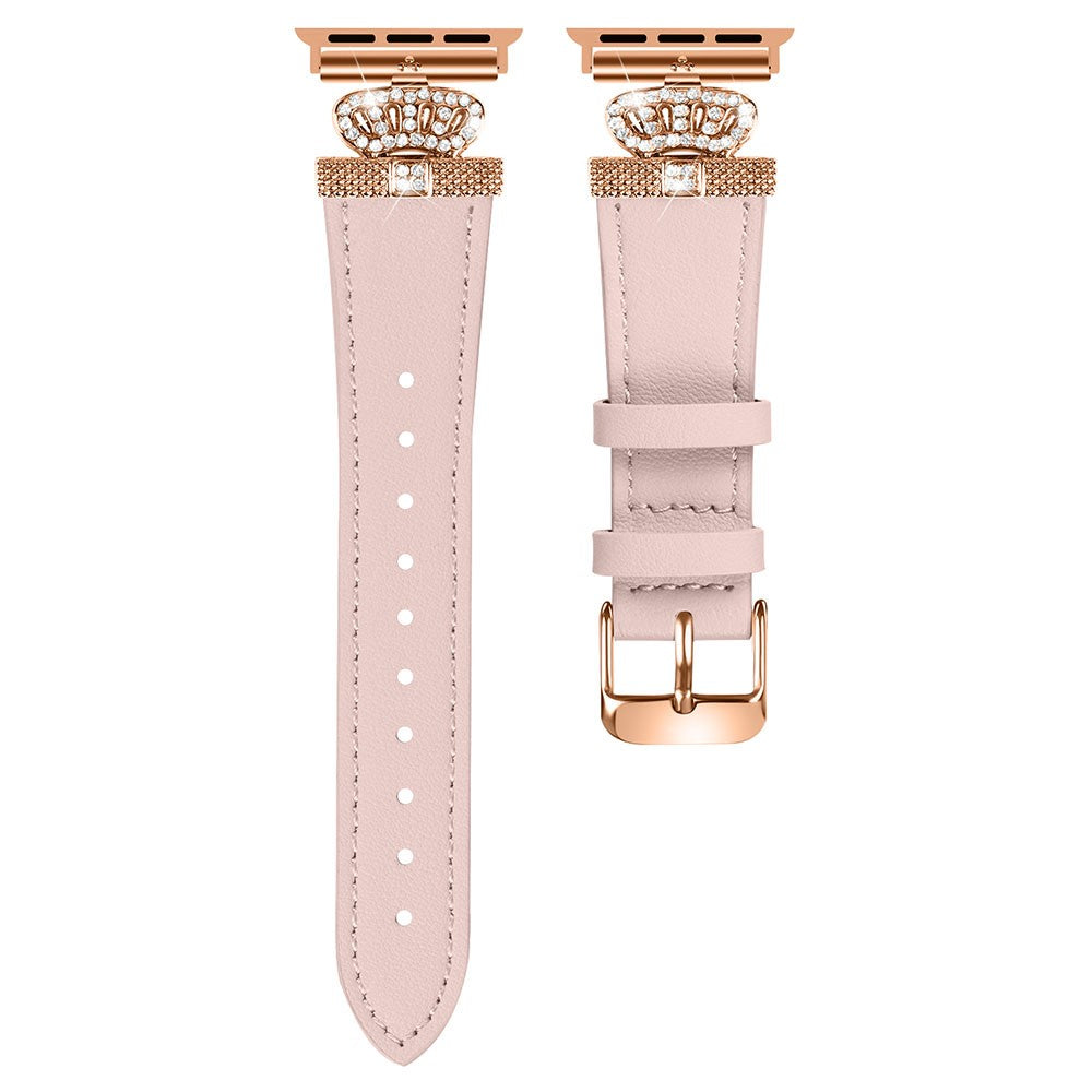 Vildt Pænt Ægte Læder Universal Rem passer til Apple Smartwatch - Pink#serie_4