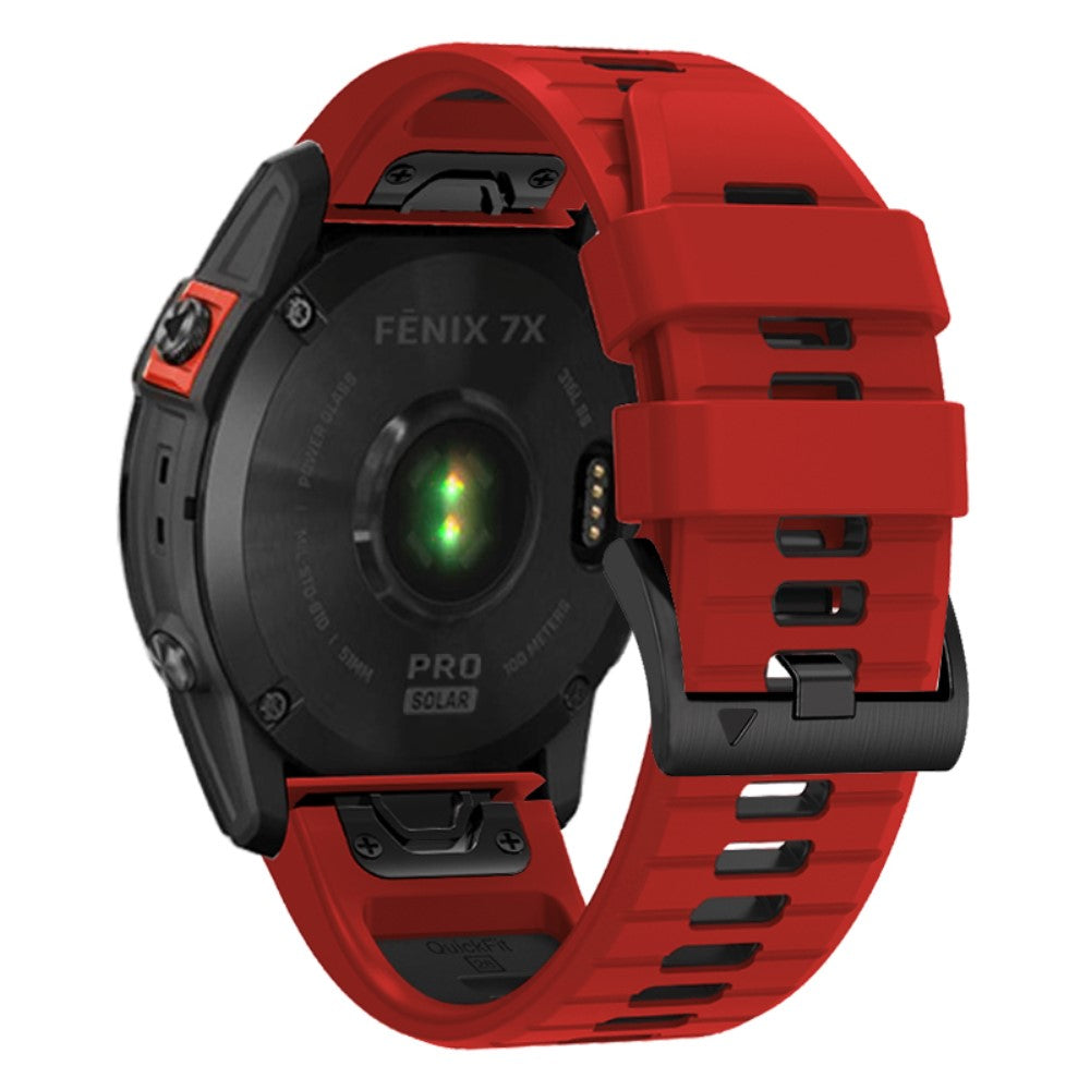Mega Godt Silikone Universal Rem passer til Smartwatch - Rød#serie_7