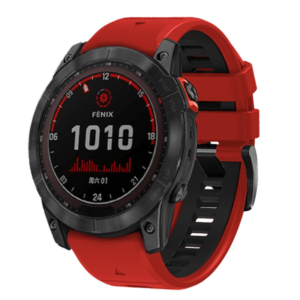 Mega Godt Silikone Universal Rem passer til Smartwatch - Rød#serie_7