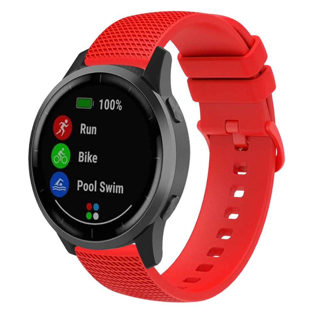 Meget Sejt Silikone Universal Rem passer til Garmin Smartwatch - Rød#serie_5