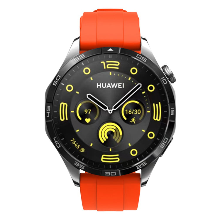 Super Smuk Silikone Rem passer til Huawei Watch GT 4 46mm - Orange#serie_2