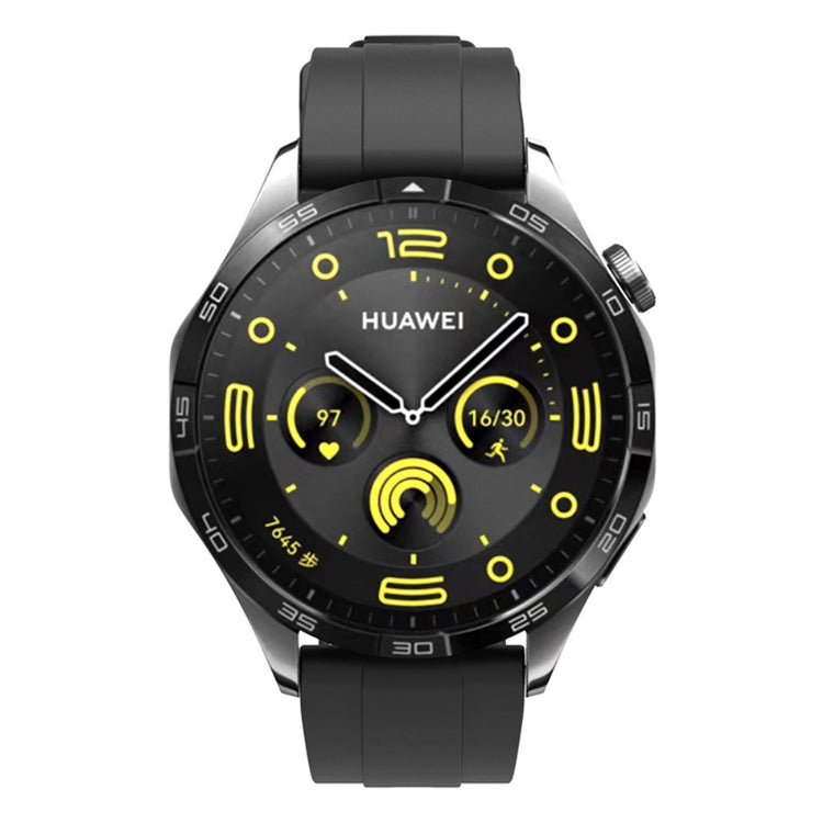 Super Smuk Silikone Rem passer til Huawei Watch GT 4 46mm - Sort#serie_4