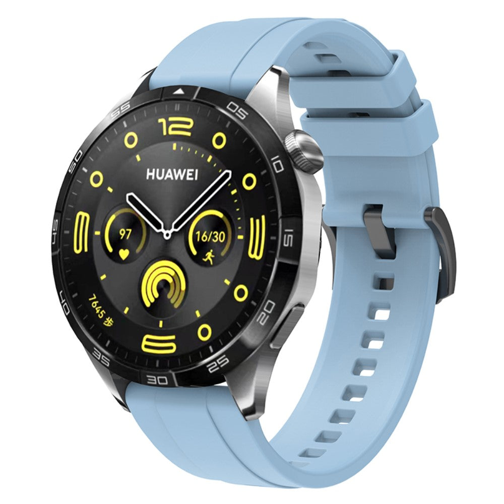 Super Smuk Silikone Rem passer til Huawei Watch GT 4 46mm - Blå#serie_8