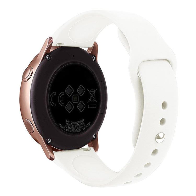 Vildt Pænt Silikone Universal Rem passer til Smartwatch - Hvid#serie_2