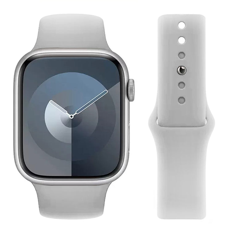 Helt Vildt Godt Silikone Universal Rem passer til Apple Smartwatch - Sølv#serie_1