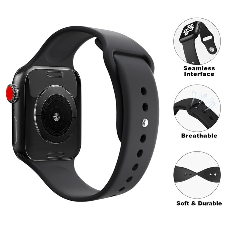 Fantastisk Silikone Universal Rem passer til Apple Smartwatch - Rød#serie_5
