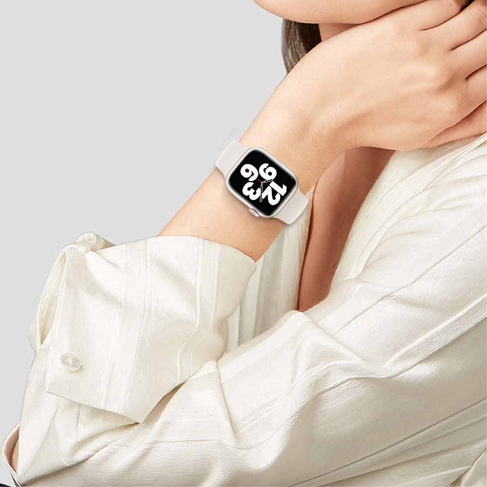 Fantastisk Silikone Universal Rem passer til Apple Smartwatch - Sølv#serie_14