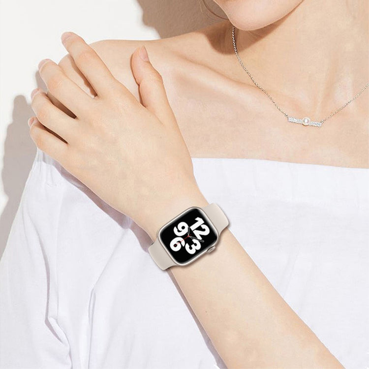 Skøn Silikone Universal Rem passer til Apple Smartwatch - Pink#serie_3